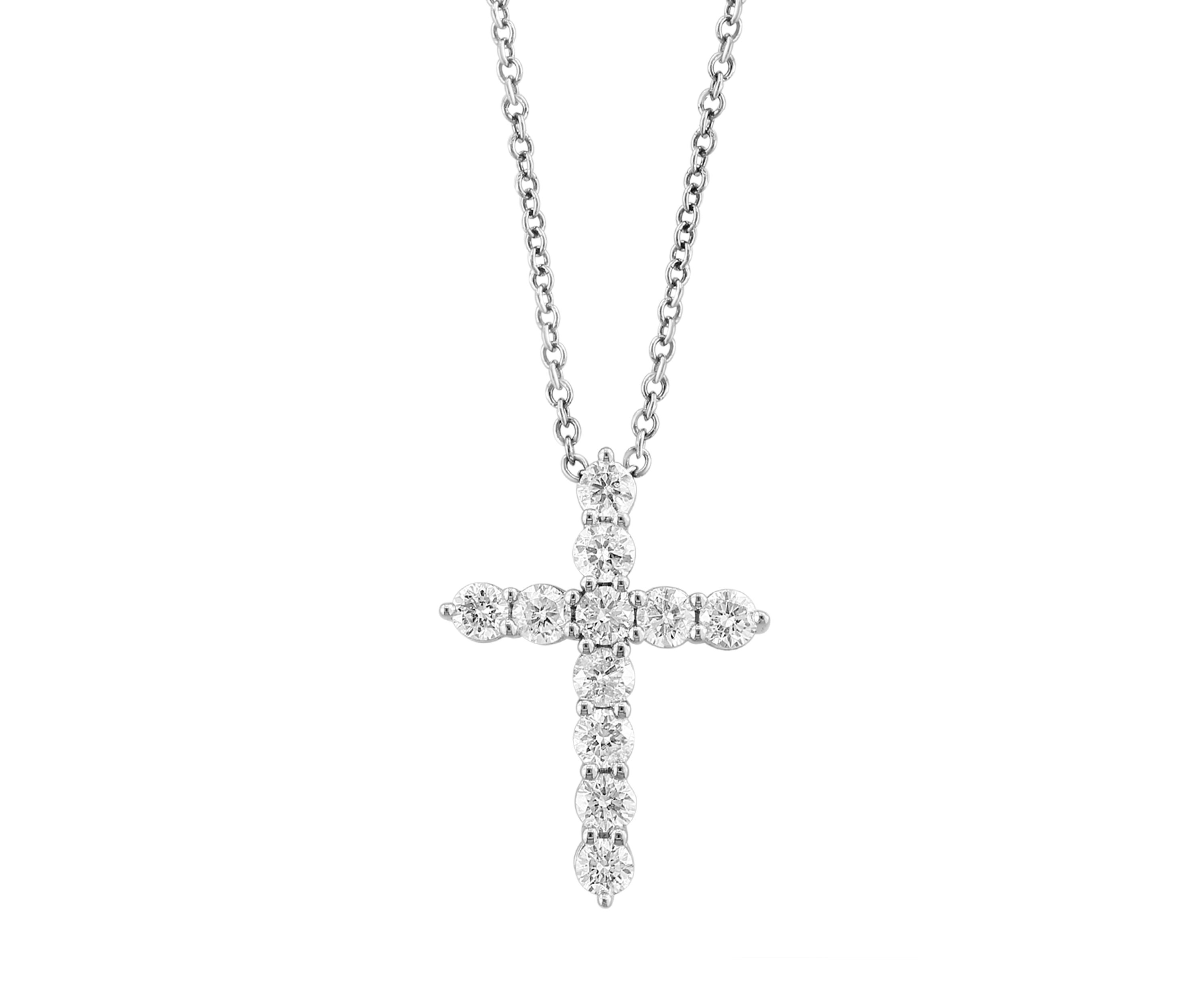 3/4 ct. t.w. Diamond Cross Pendant Necklace