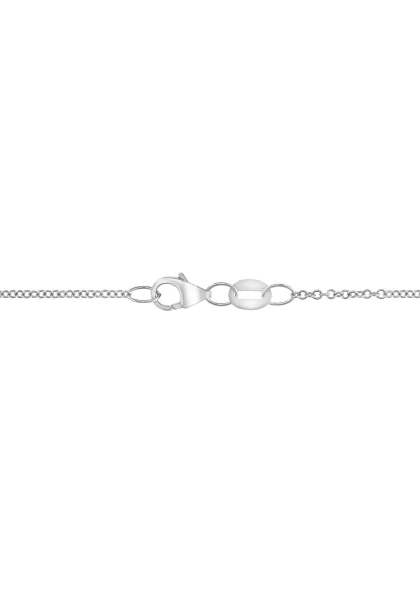 14K White Gold Diamond and Tanzanite Pendant Necklace