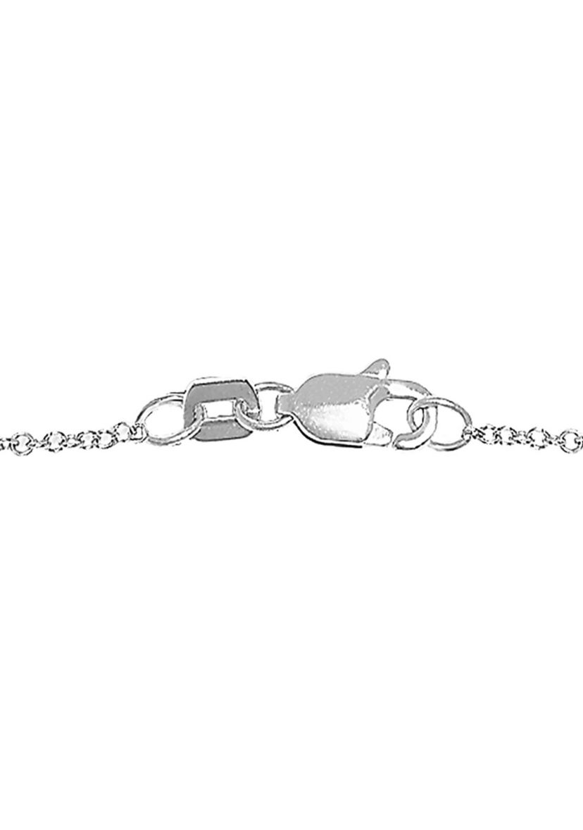1/5 ct. t.w. Diamond and 1.52 ct. t.w. Sapphire Halo Pendant Necklace in 14K White Gold