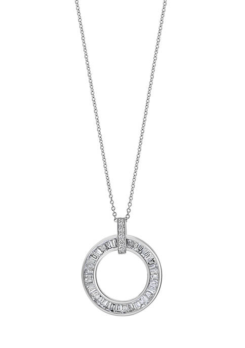 1.11 ct. t.w. Diamond Pendant Necklace in 14k White Gold