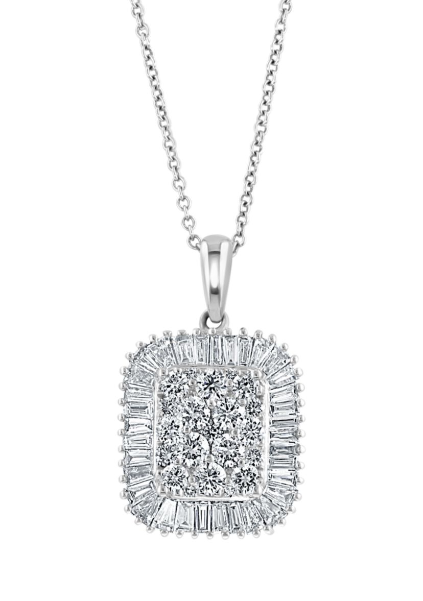 1 ct. t.w. Diamond Pendant Necklace in 14K White Gold 