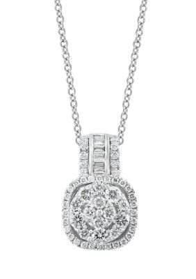 Effy 3/4 Ct. T.w. Diamond Pendant Necklace In 14K White Gold