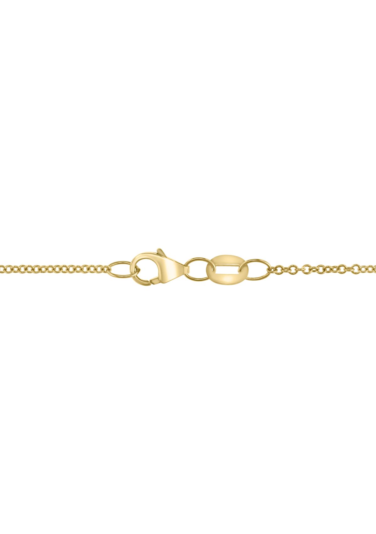 1/4 ct. t.w. Diamond Cross Necklace in 14K Yellow Gold