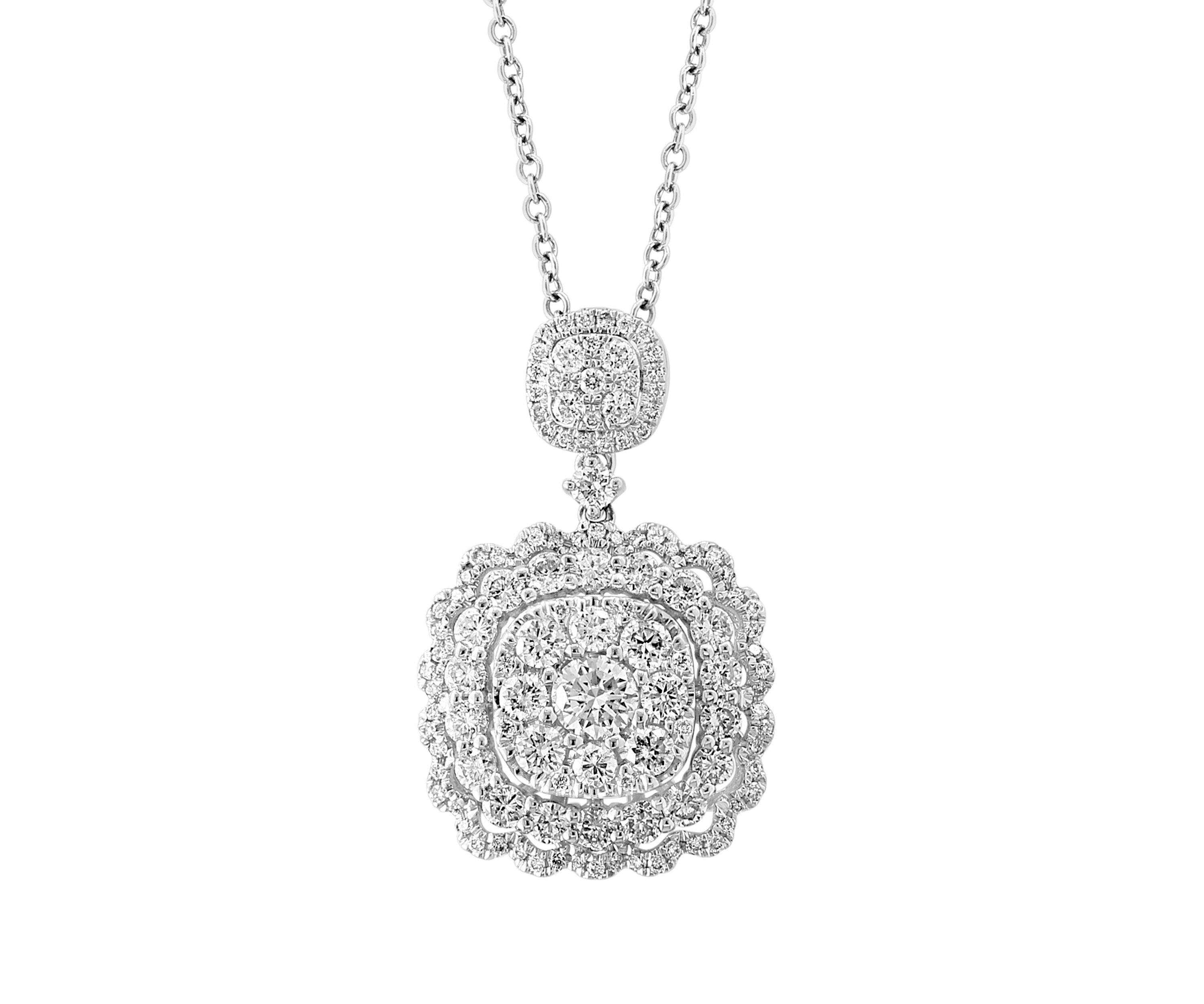 1.21 ct. t.w. Diamond Pendant Necklace in 14K White Gold