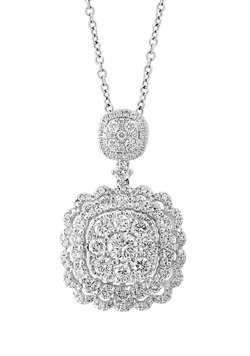 1.21 ct. t.w. Diamond Pendant Necklace in 14K White Gold