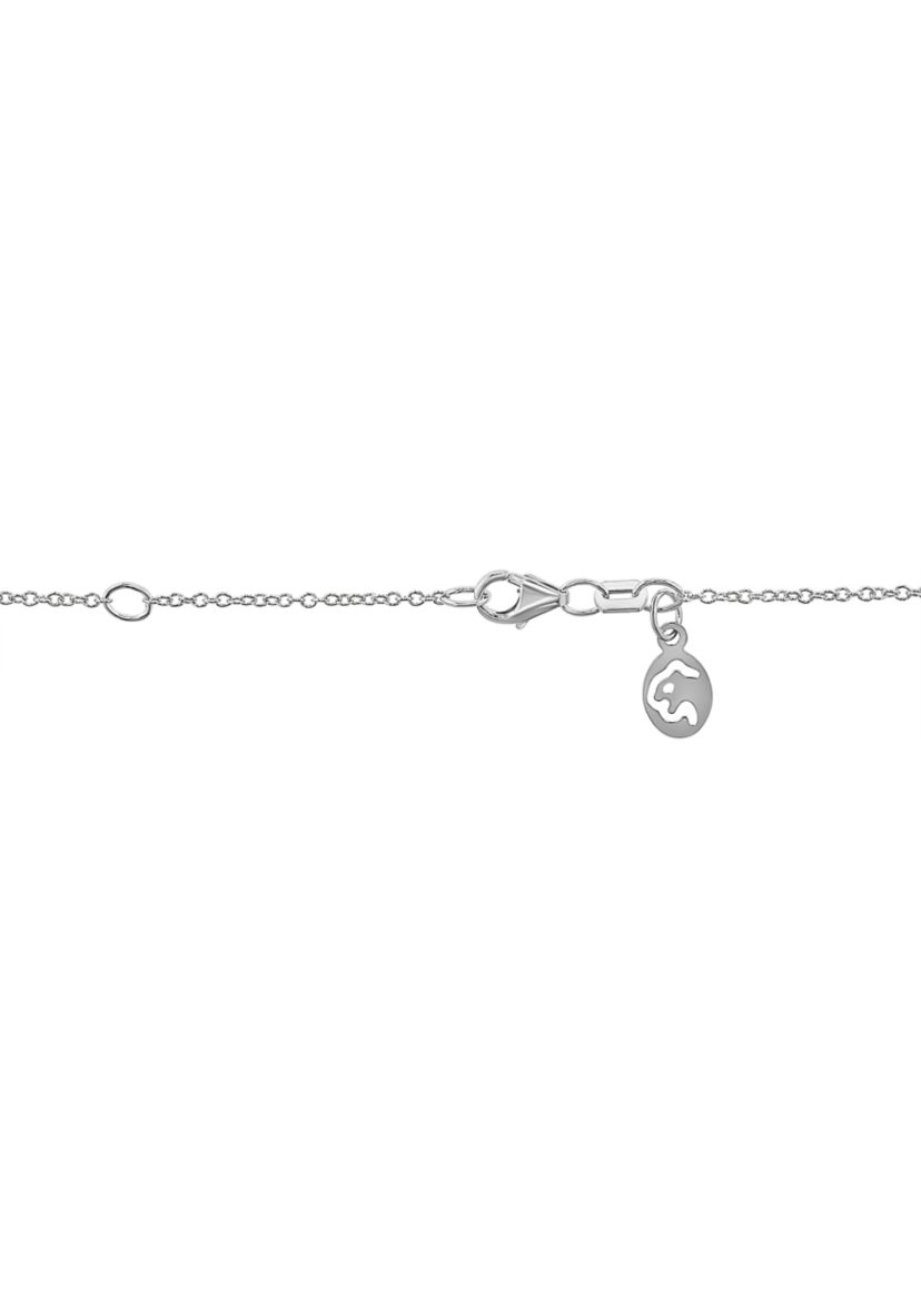 14K White Gold Diamond Pendant 
