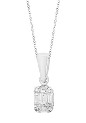 Effy 1/4 Ct. T.w. Diamond Pendant Necklace In 14K White Gold