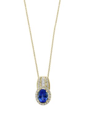 Effy 1.8 ct. t.w. Tanzanite and 3/8 ct. t.w. Diamond Pendant in 14k Yellow Gold -  5400452YCVBD44DZ4