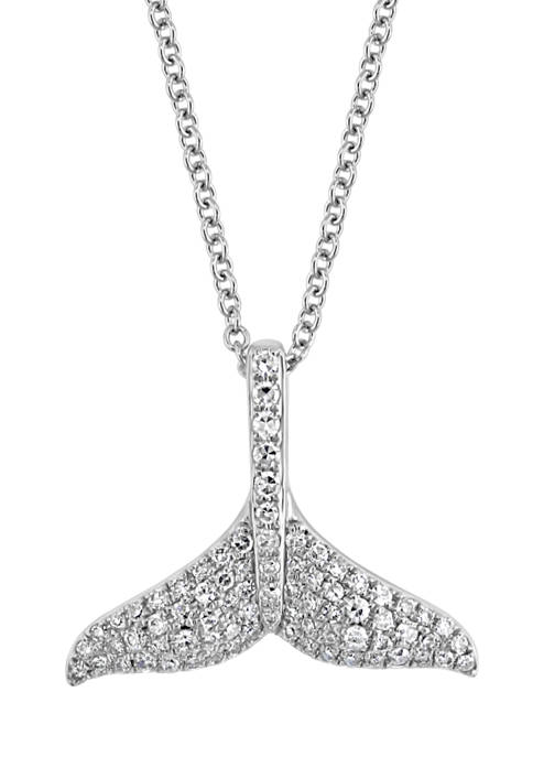 1/4 ct. t.w. Diamond Seaside Pendant Necklace in 14K White Gold
