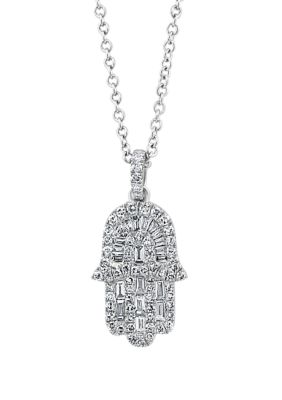 Effy 1/3 Ct. T.w. Diamond Pendant Necklace In 14K White Gold