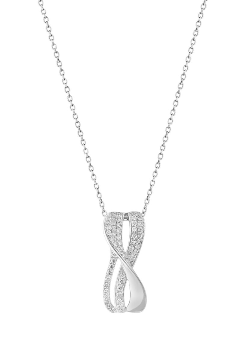 1/3 ct. t.w. Diamond Pendant Necklace in Sterling Silver