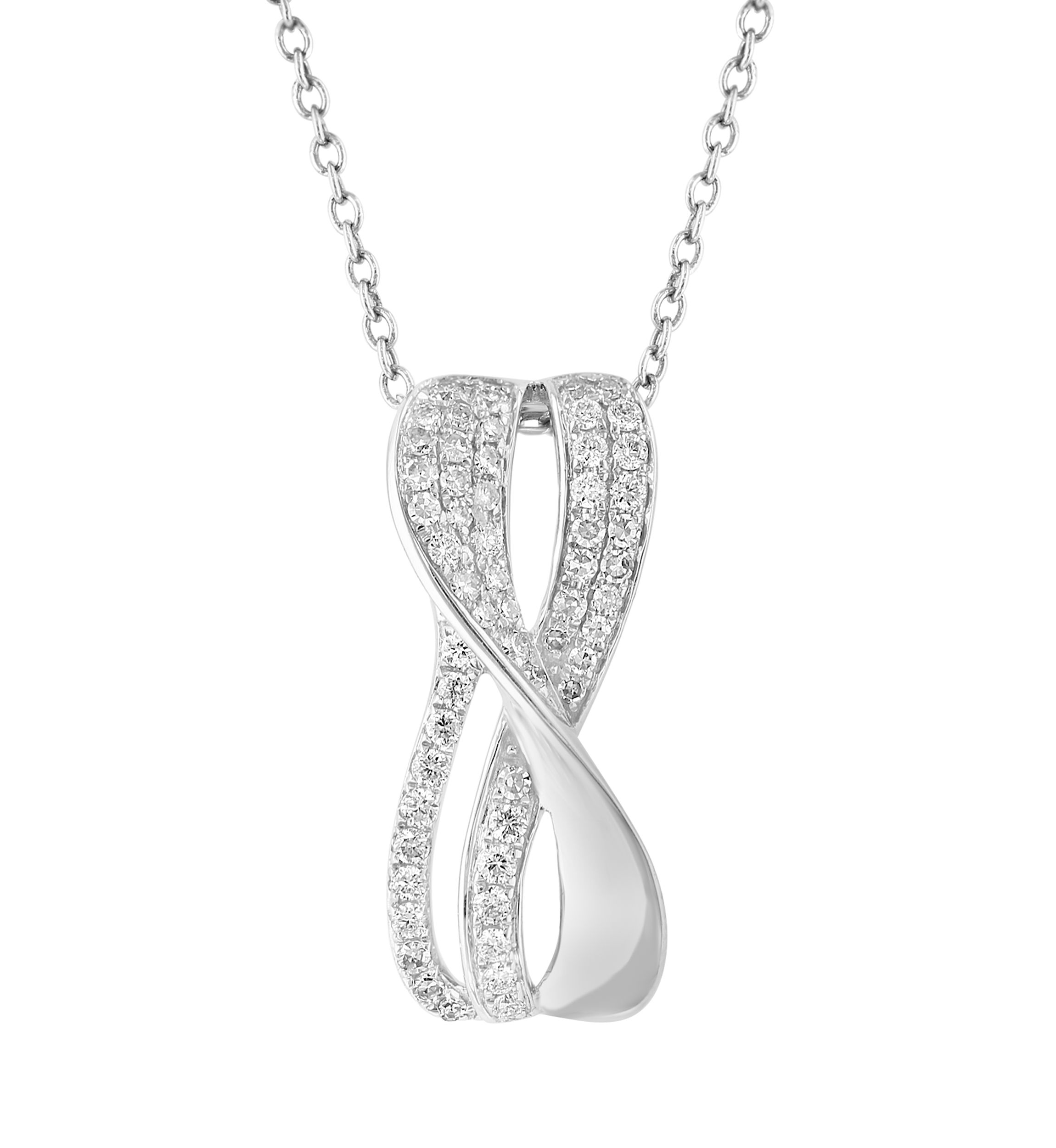 1/3 ct. t.w. Diamond Pendant Necklace in Sterling Silver