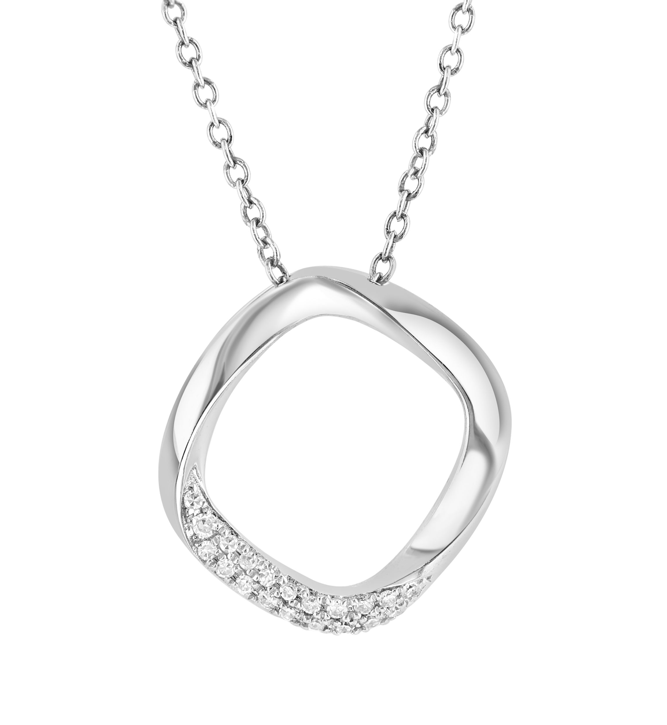 1/10 ct. t.w. Diamond Pendant Necklace in Sterling Silver