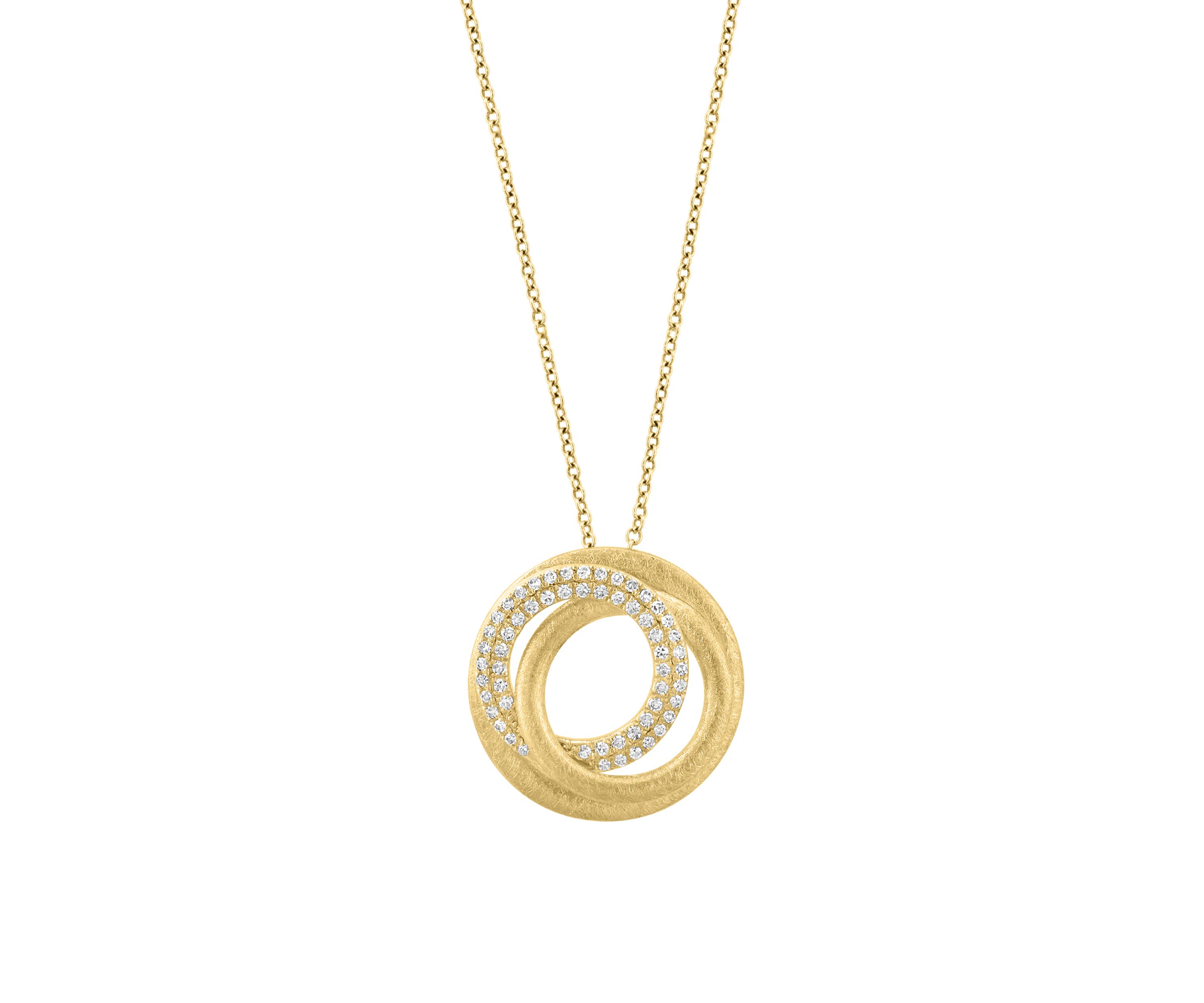 14K Yellow Gold Diamond Pendant