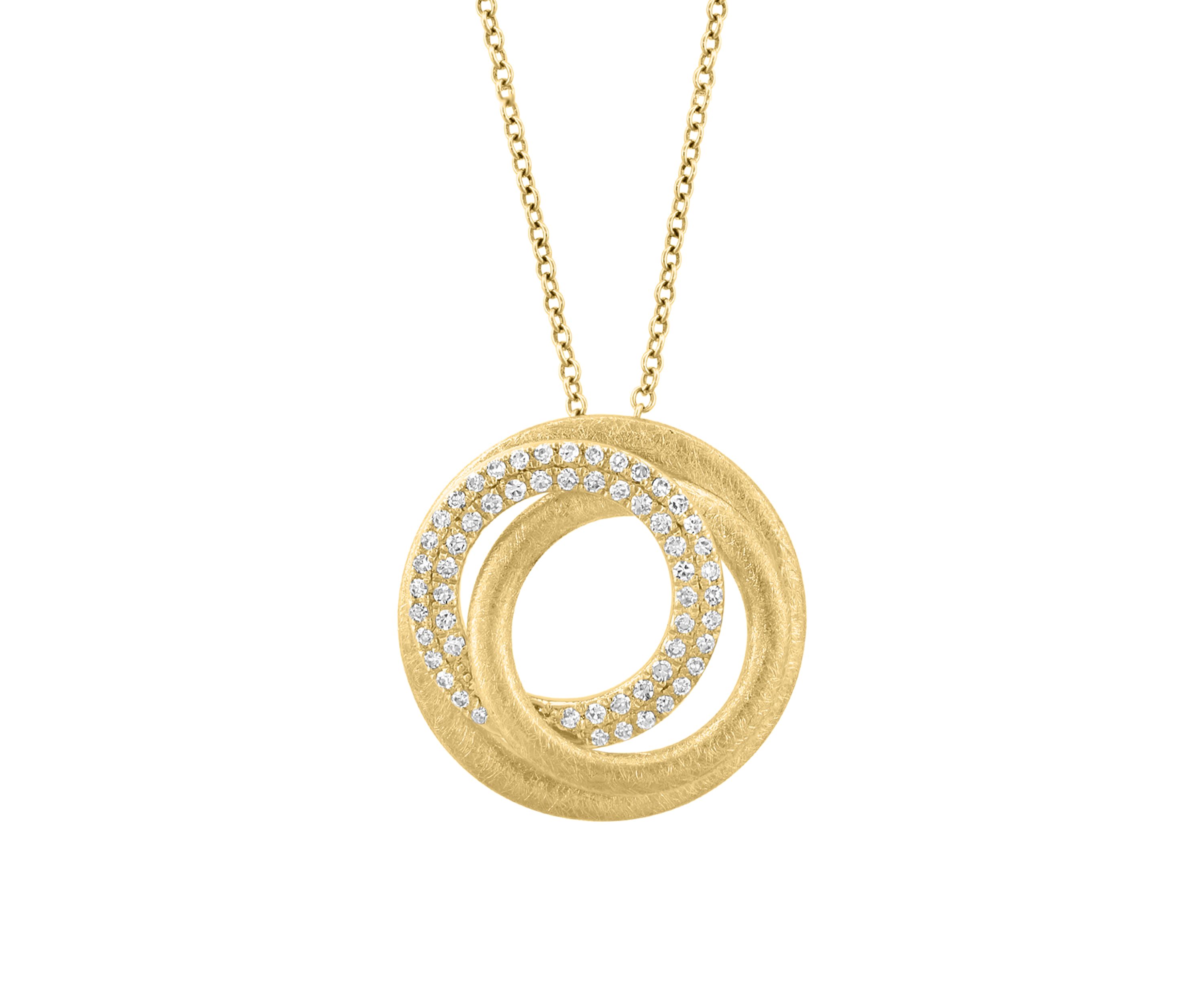 14K Yellow Gold Diamond Pendant