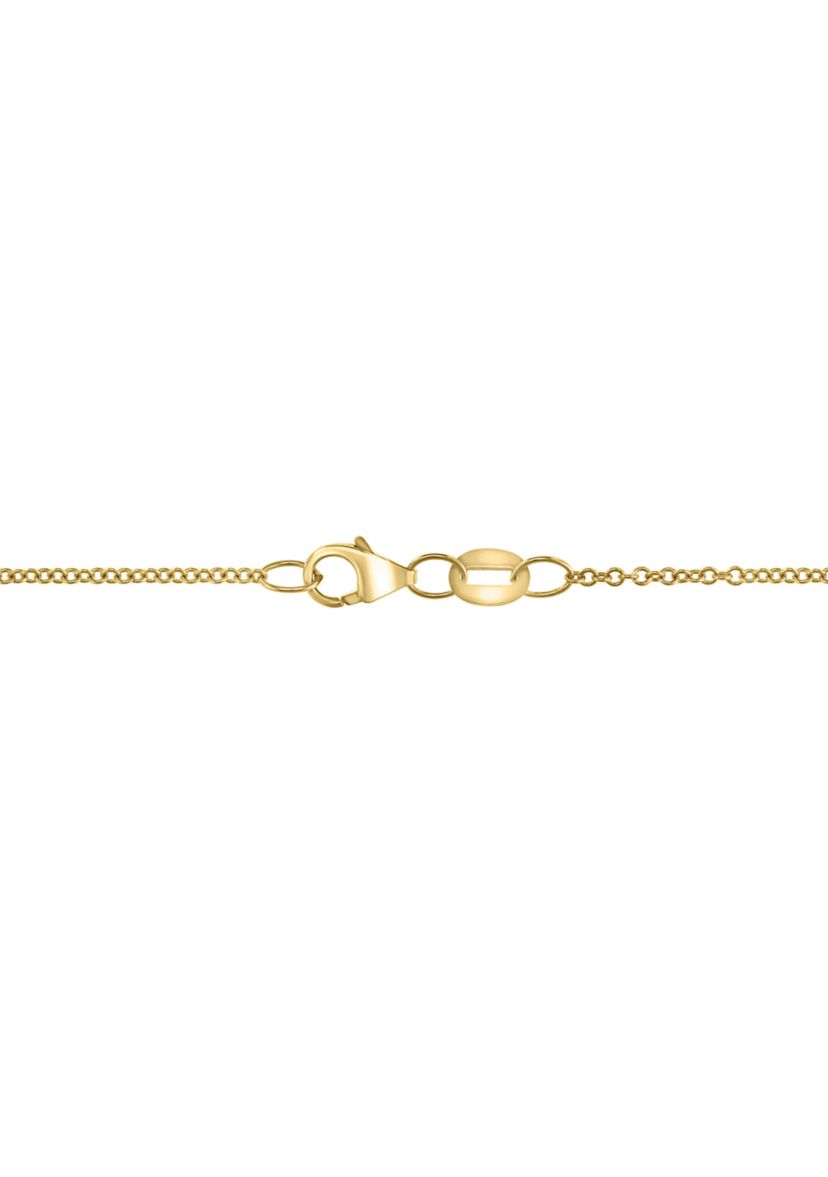 14K Yellow Gold Diamond Pendant