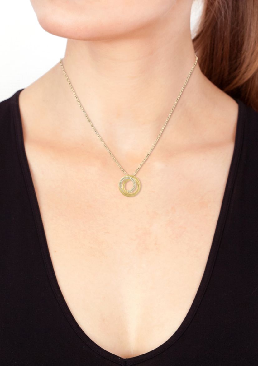 14K Yellow Gold Diamond Pendant