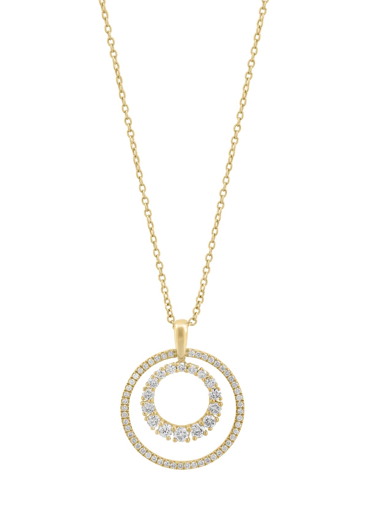 14K Yellow Gold Diamond Pendant 