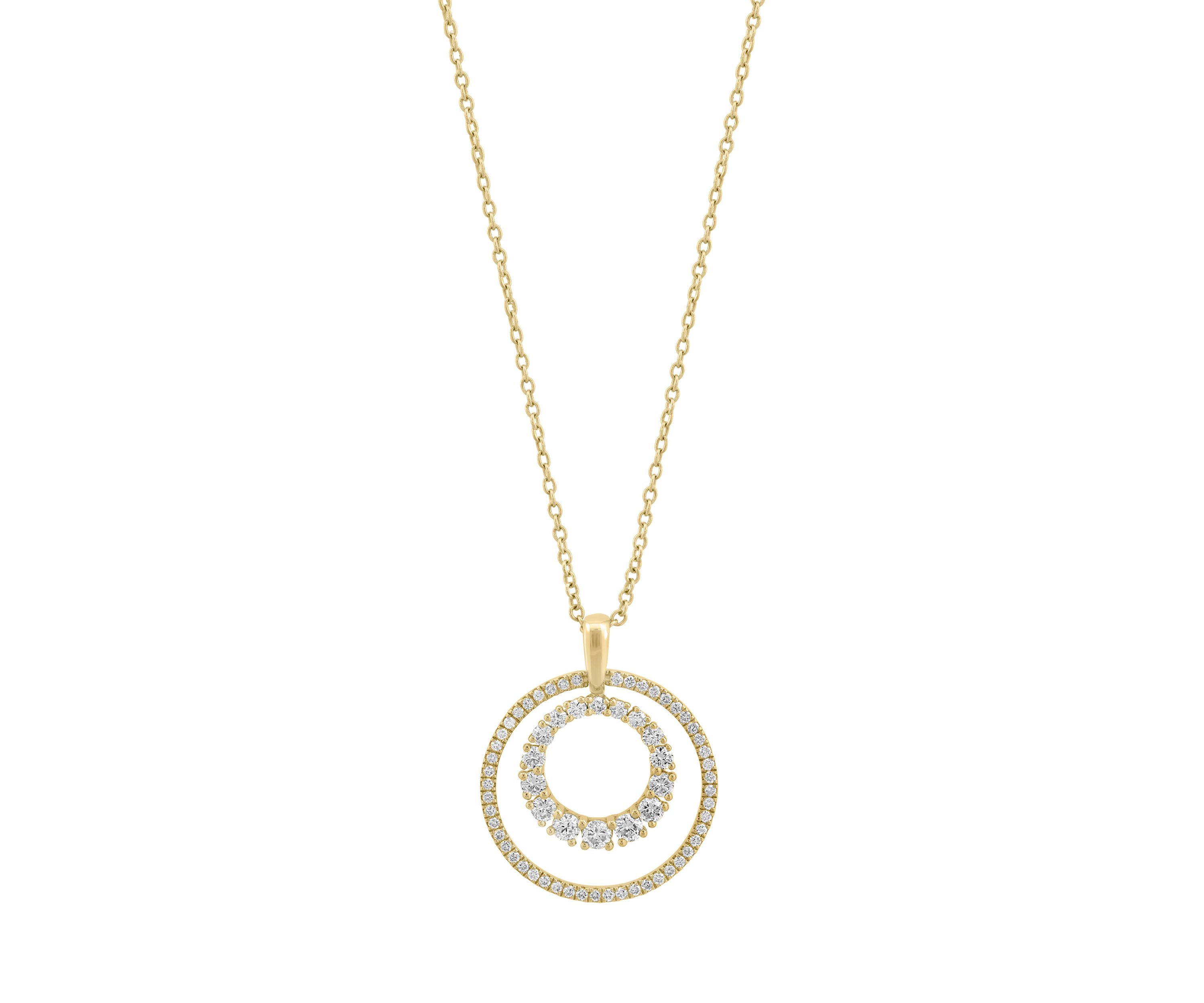 14K Yellow Gold Diamond Pendant 