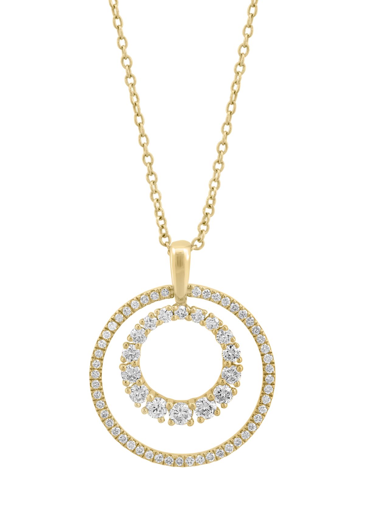 14K Yellow Gold Diamond Pendant 