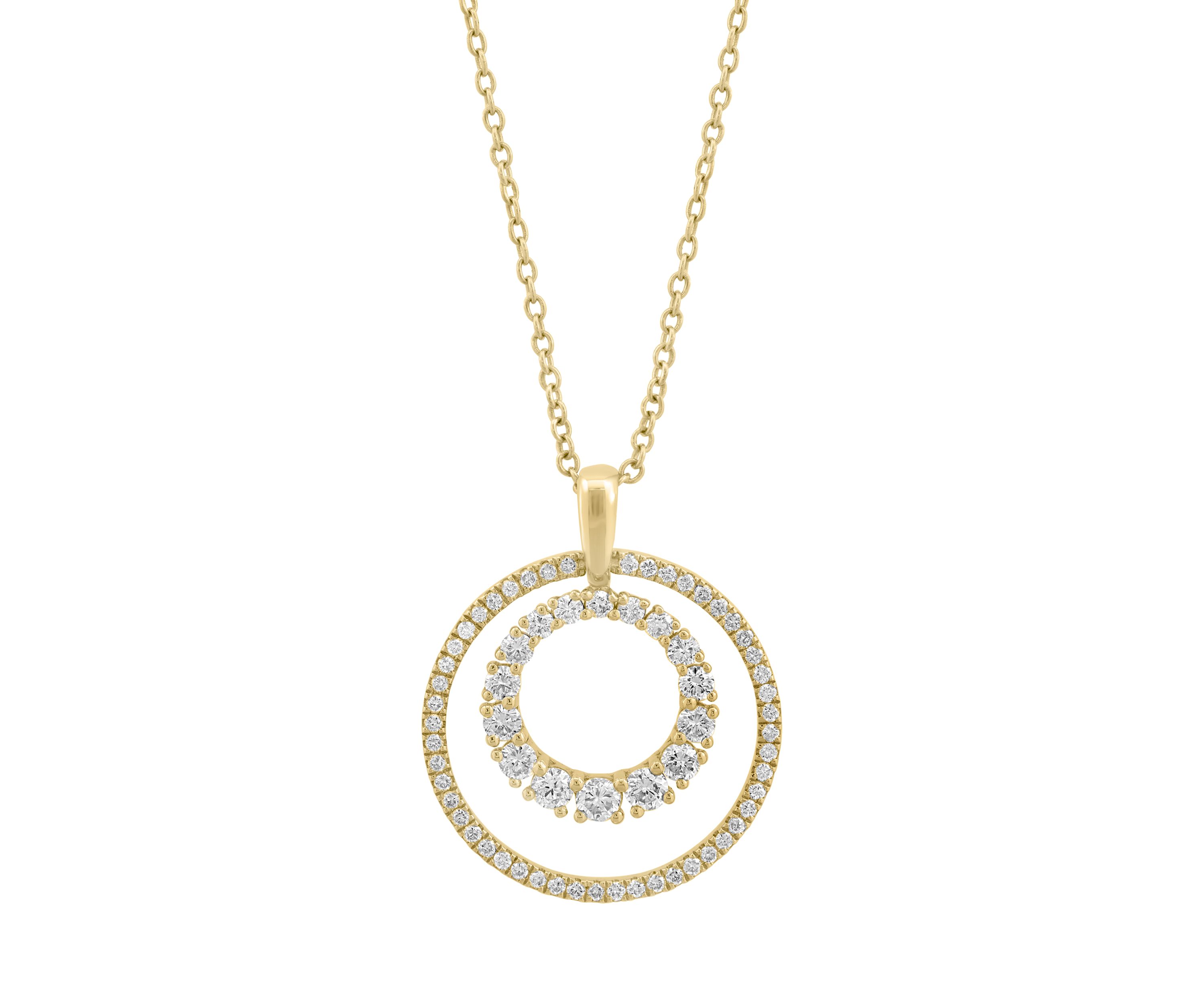 14K Yellow Gold Diamond Pendant 