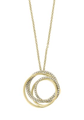 Effy 3/8 Ct. T.w. Diamond Pendant Necklace In 14K Yellow Gold