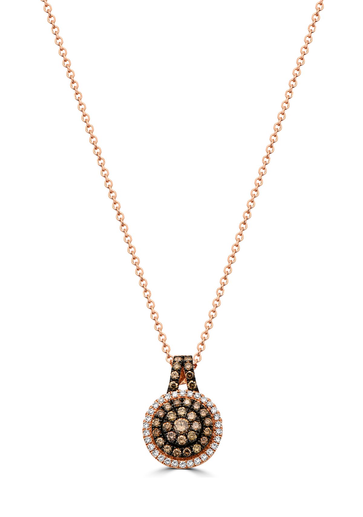 1/2 ct. t.w. Diamond Pendant Necklace in 14K Rose Gold 