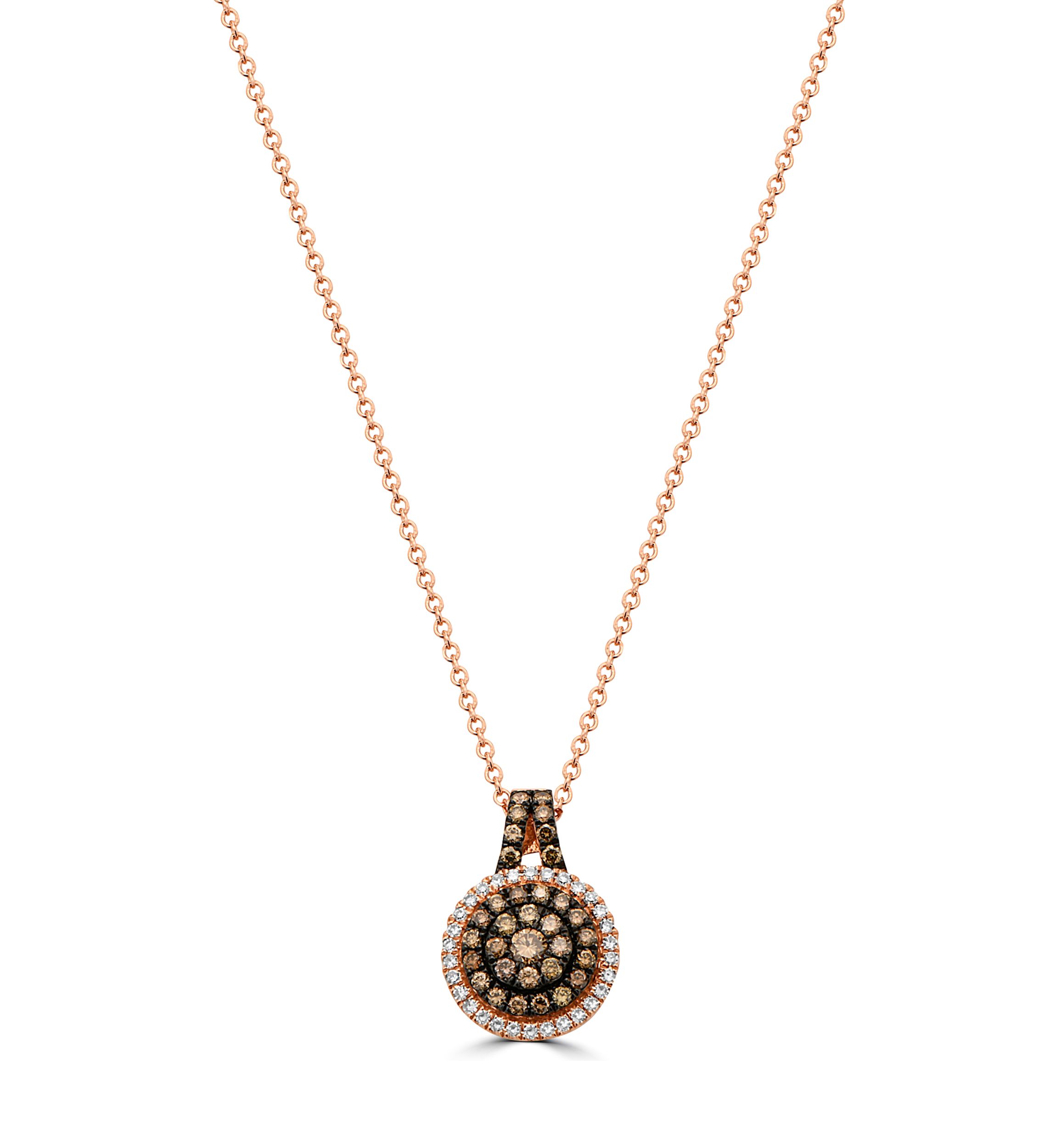 1/2 ct. t.w. Diamond Pendant Necklace in 14K Rose Gold 