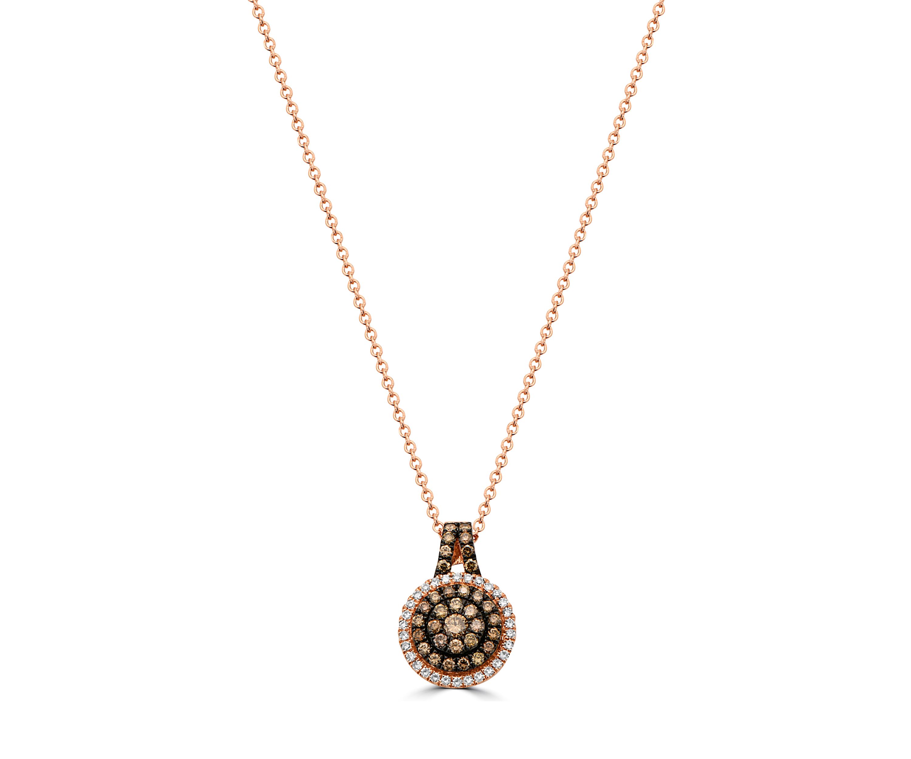 1/2 ct. t.w. Diamond Pendant Necklace in 14K Rose Gold 
