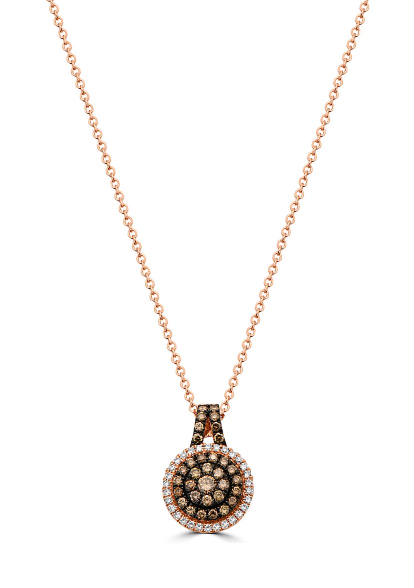 1/2 ct. t.w. Diamond Pendant Necklace in 14K Rose Gold 