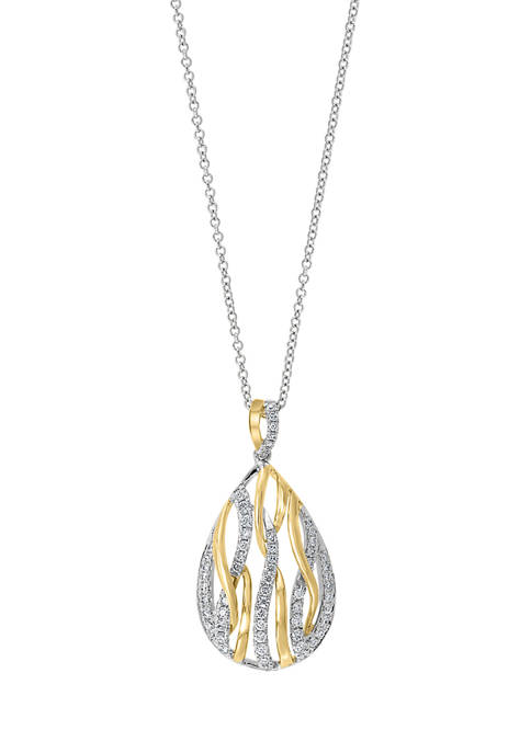 3/8 ct. t.w. Diamond Pendant Necklace in 14K Two-Tone Gold 