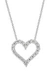 7/8 ct. t.w. Diamond Heart Pendant Necklace in 14K White Gold 