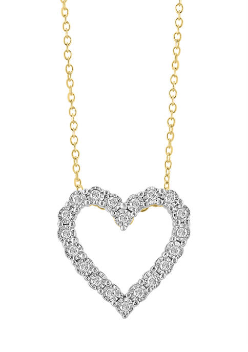 Effy® 1/5 ct. t.w. Diamond Heart Pendant Necklace