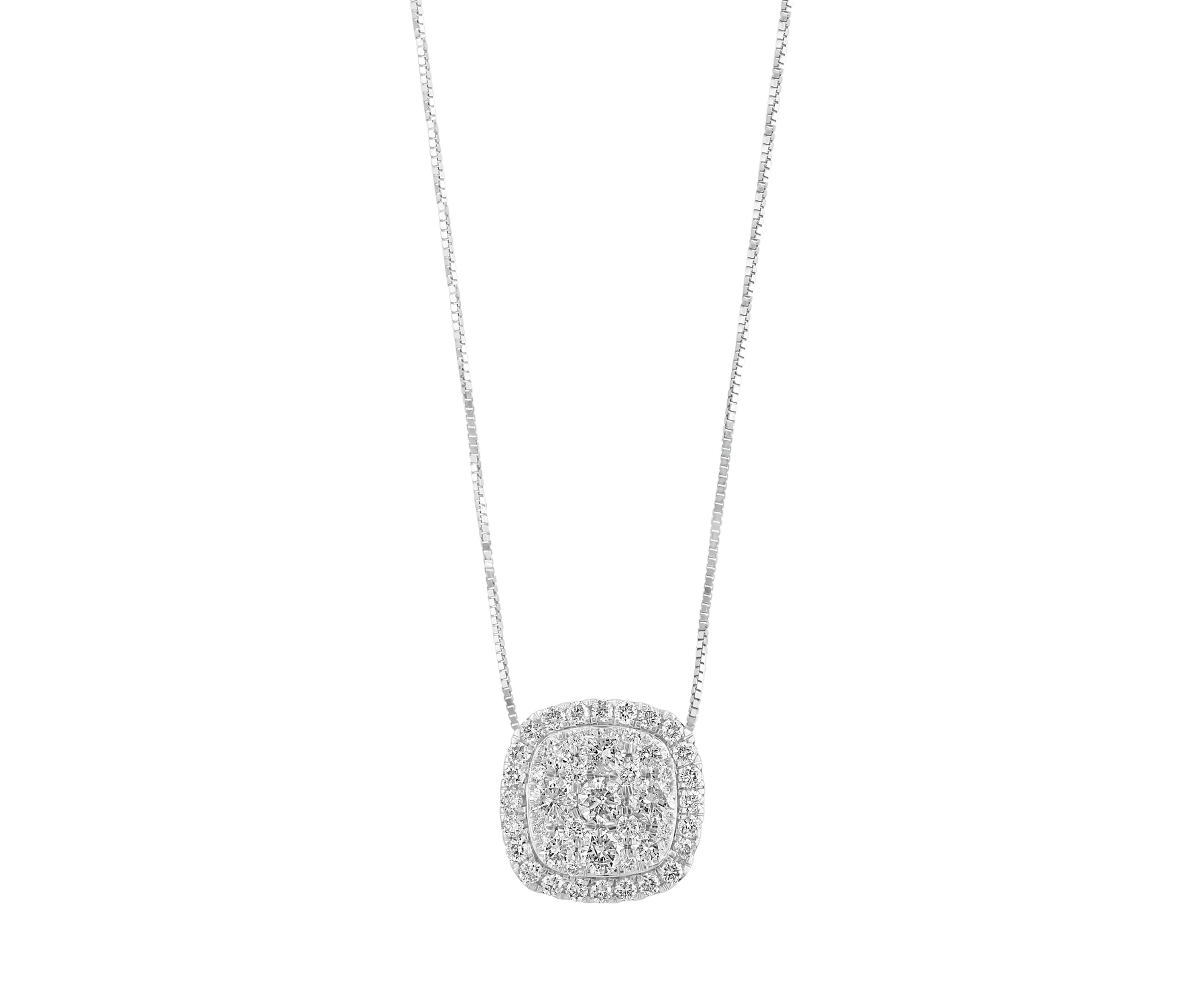 1 ct. t.w. Diamond Pendant Necklace in 14K White Gold