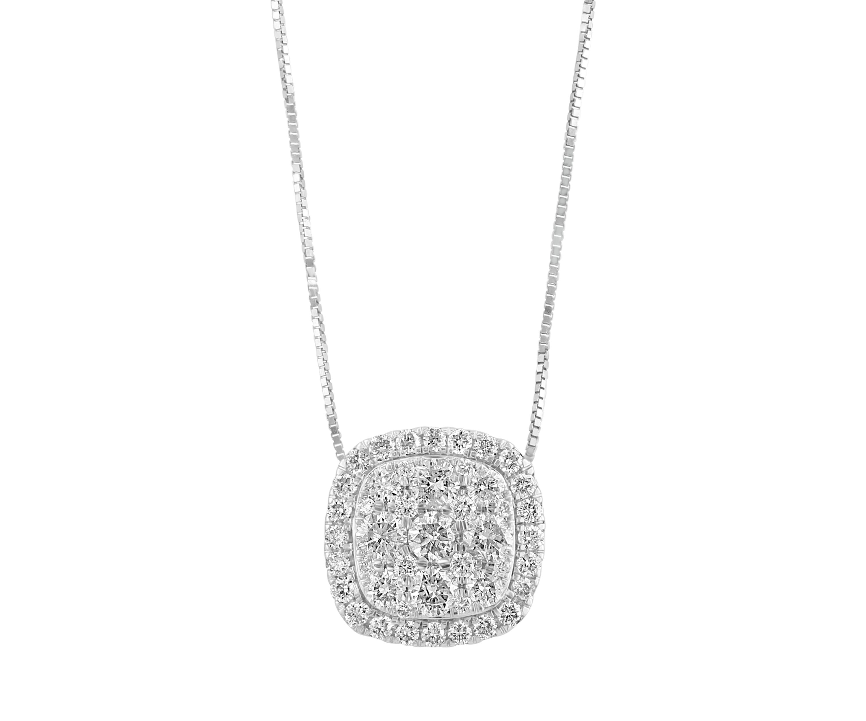 1 ct. t.w. Diamond Pendant Necklace in 14K White Gold