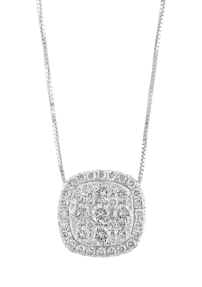 1 ct. t.w. Diamond Pendant Necklace in 14K White Gold