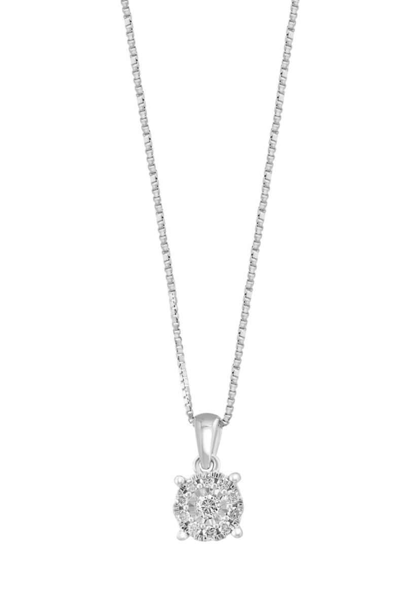 Sterling Silver Diamond Pendant 