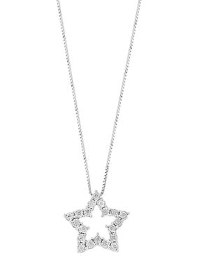 Effy Sterling Silver Diamond Necklace, 16 in