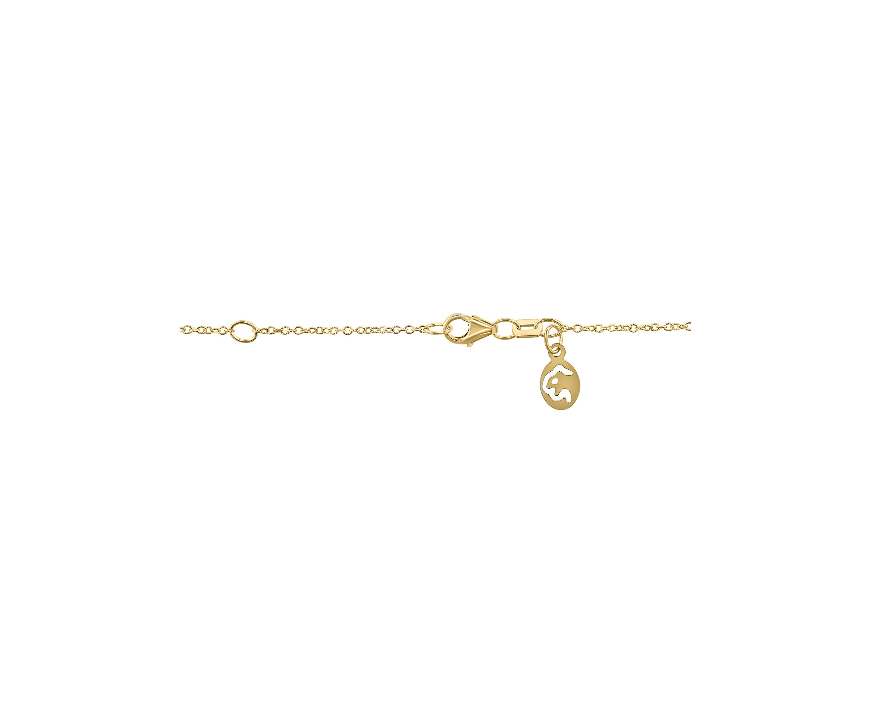 Sterling Gold Over Sterling Diamond Cross Pendant 