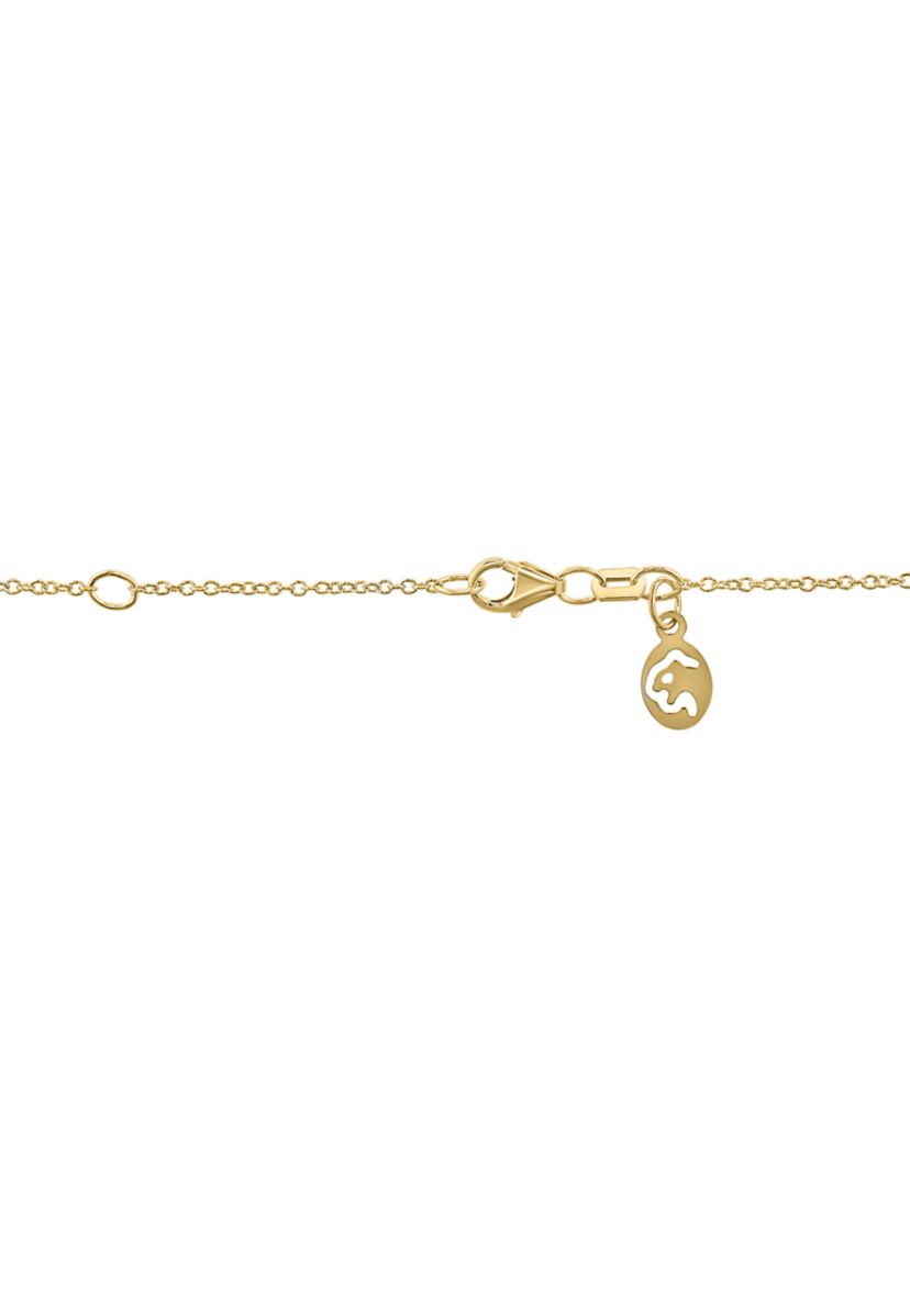 Sterling Gold Over Sterling Diamond Cross Pendant 