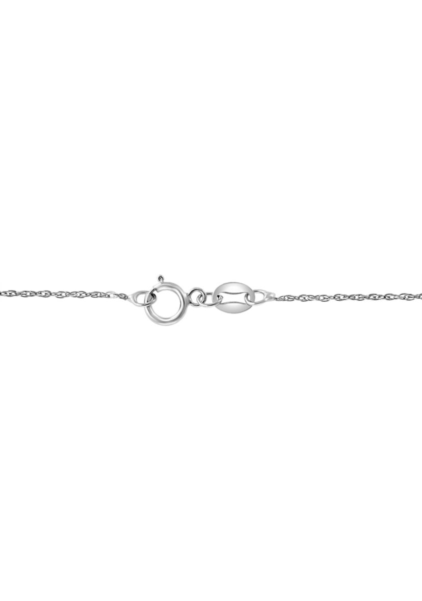 Sterling Silver  1/2 ct. t.w Diamond Heart Necklace