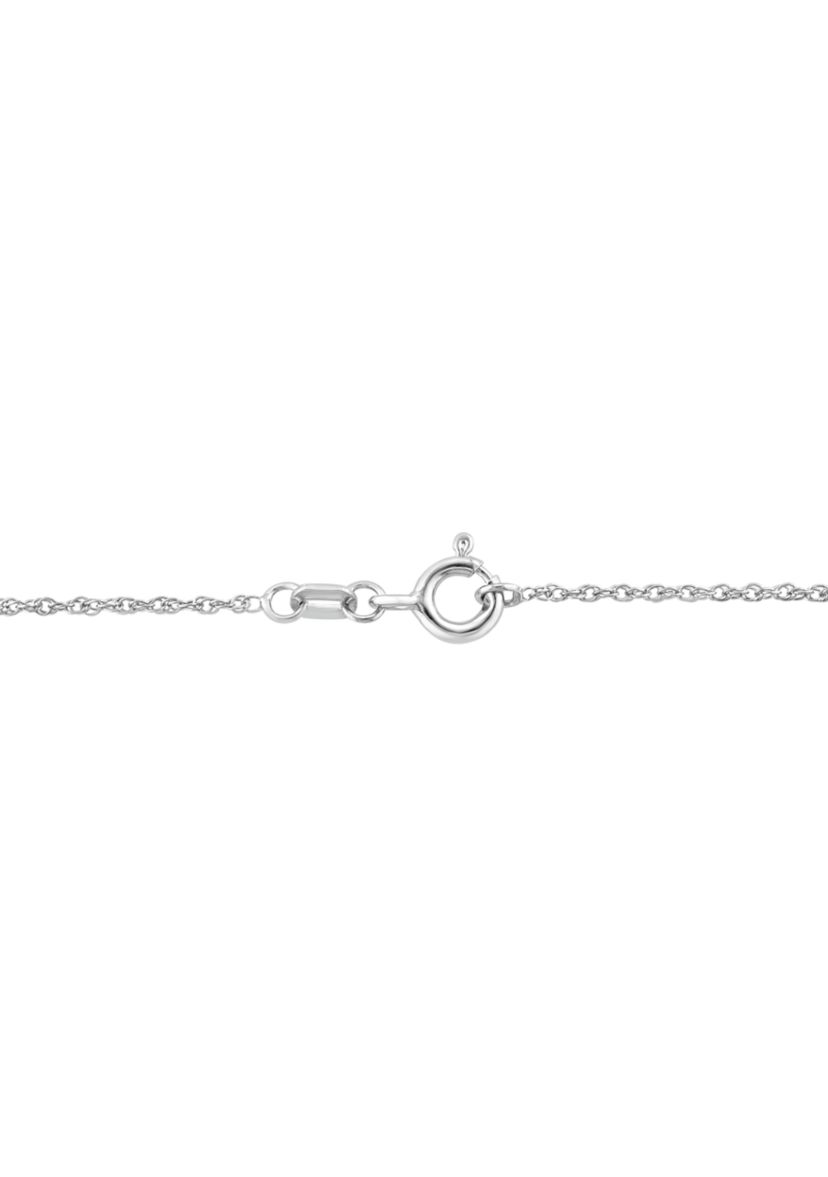 Sterling Silver Diamond Heart Pendant