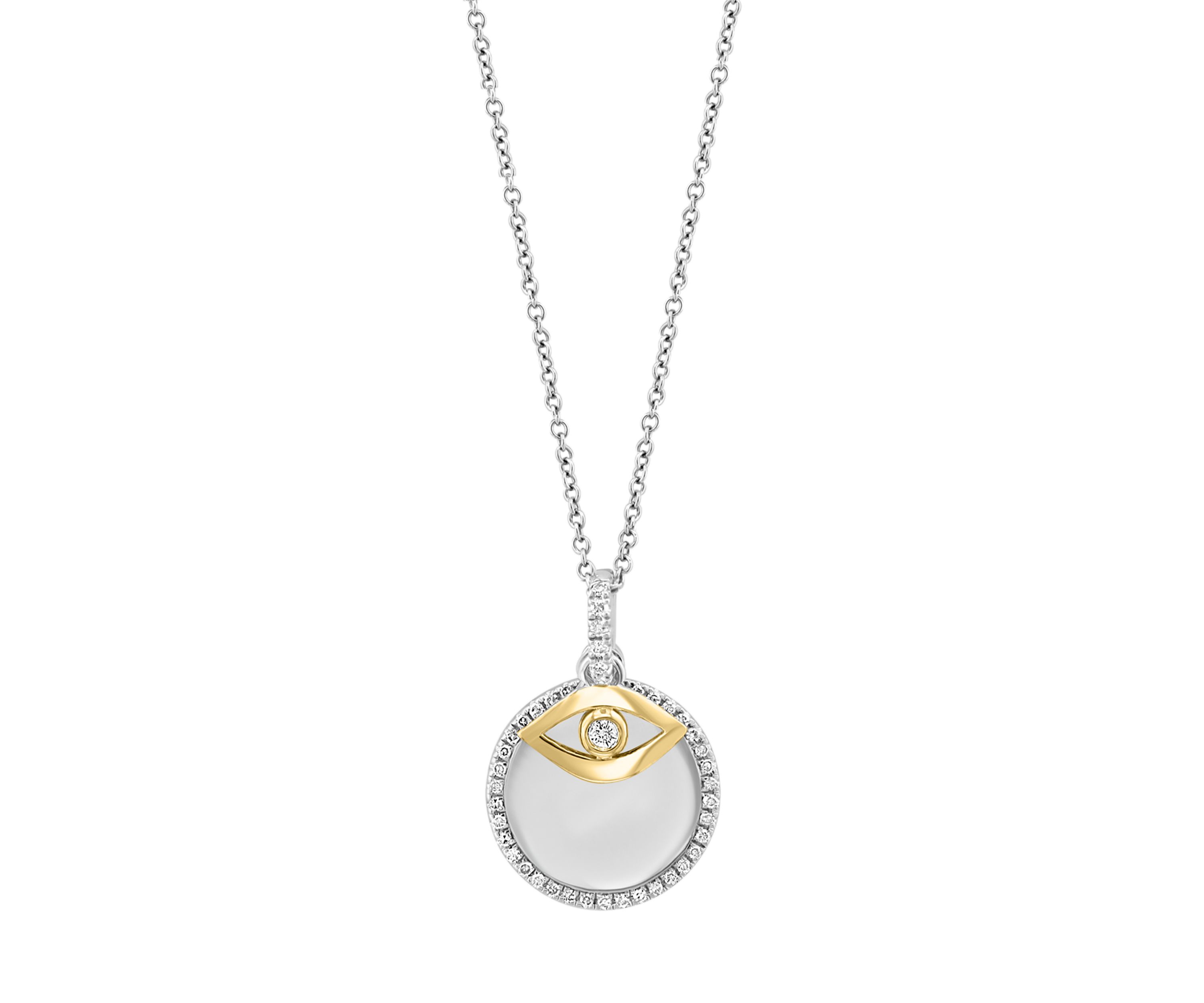 Gold Over Silver Diamond Earring 