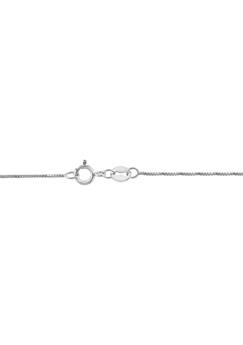 Sterling Silver Diamond Love Knot Pendant Necklace 