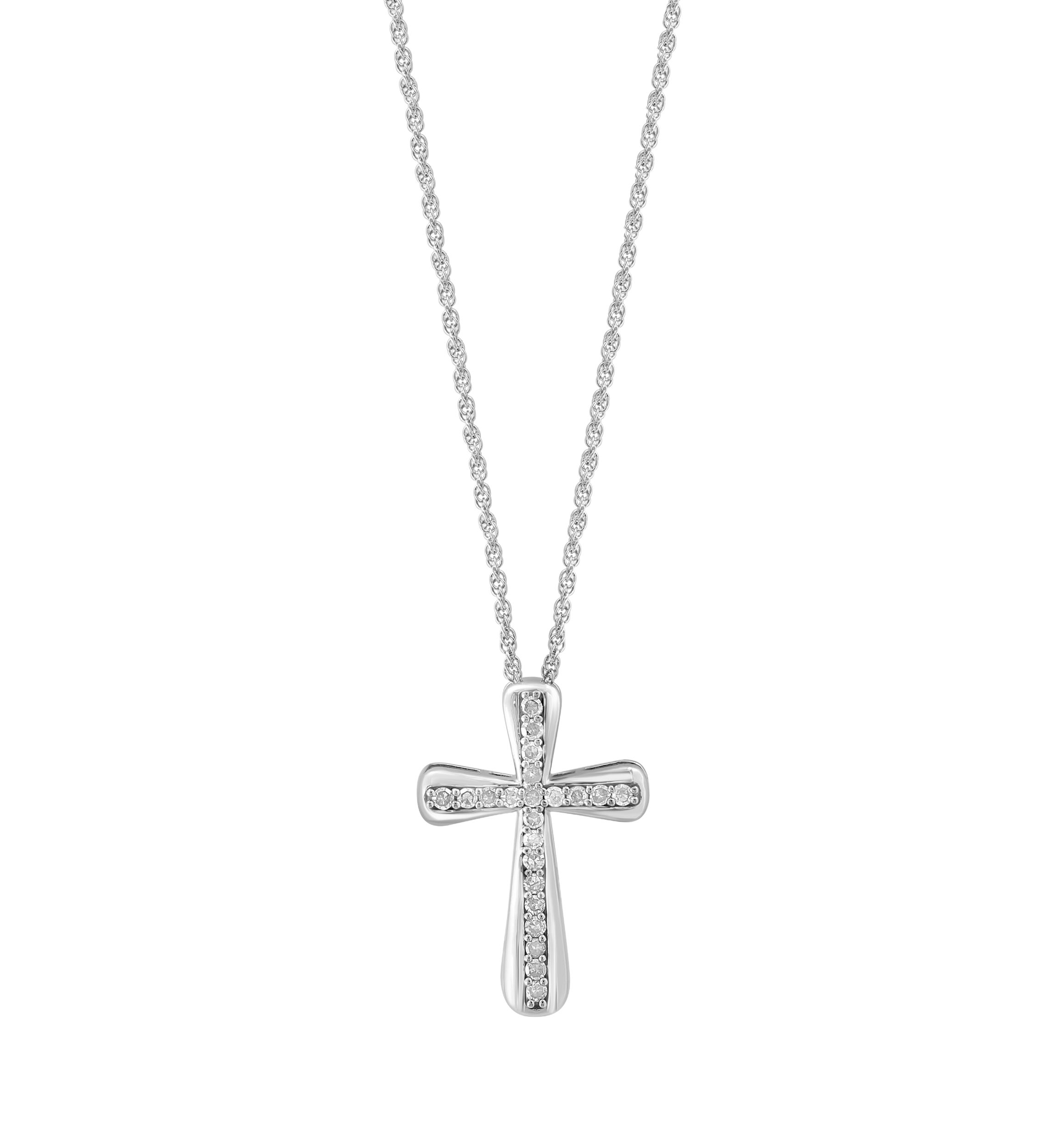 1/4 ct. t.w. Diamond Cross Pendant Necklace