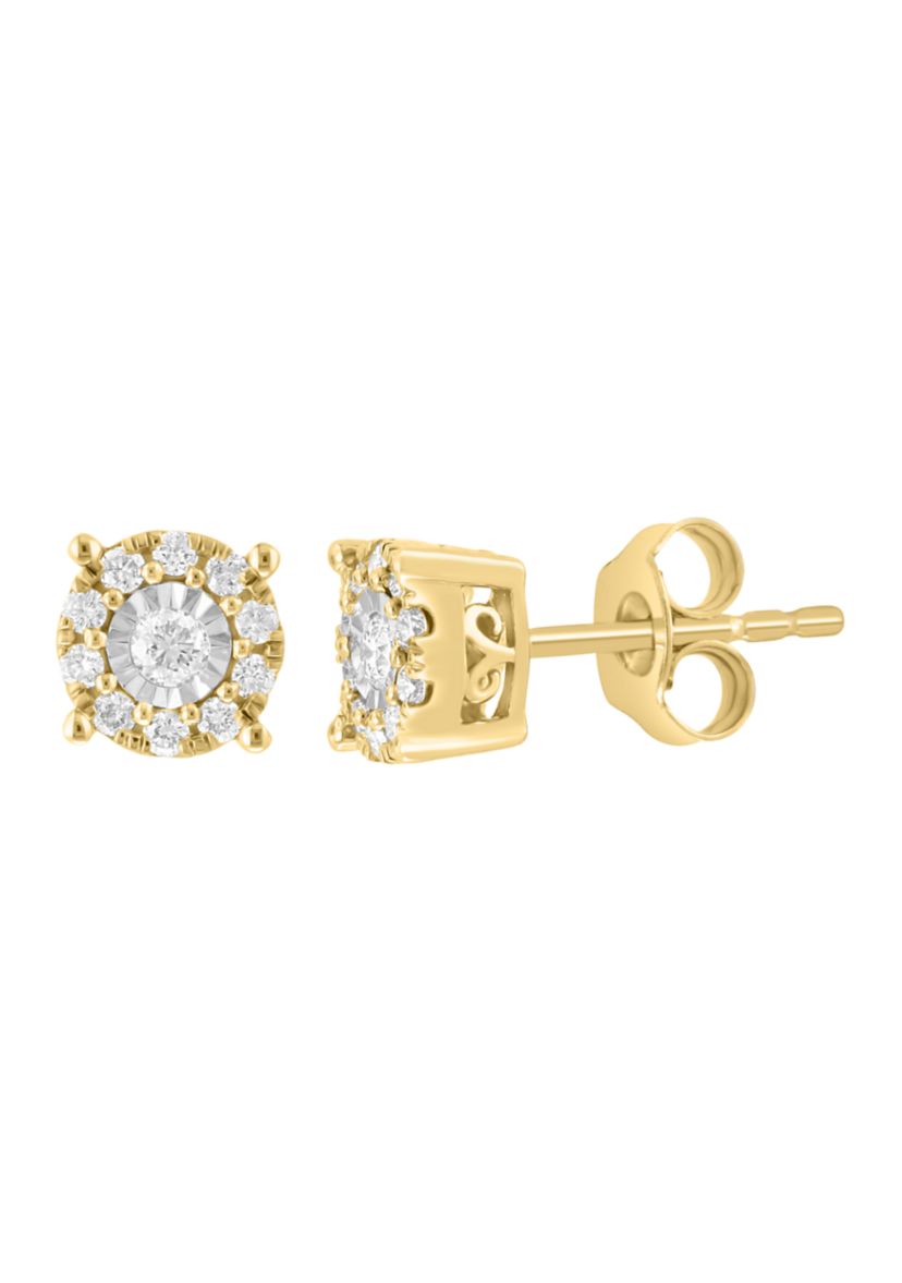 1/2 ct. t.w. Diamond Earrings and Necklace Set in Gold Over Sterling Silver