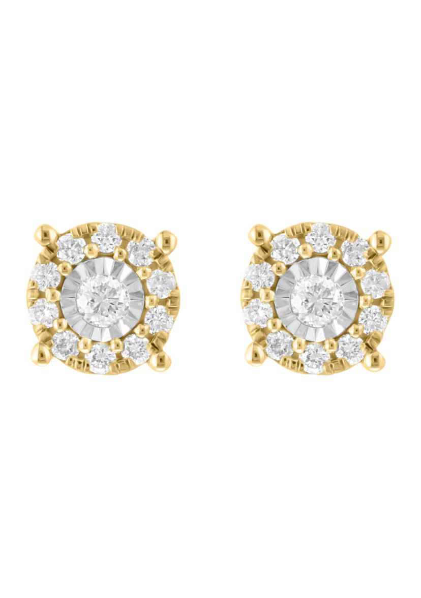 1/2 ct. t.w. Diamond Earrings and Necklace Set in Gold Over Sterling Silver