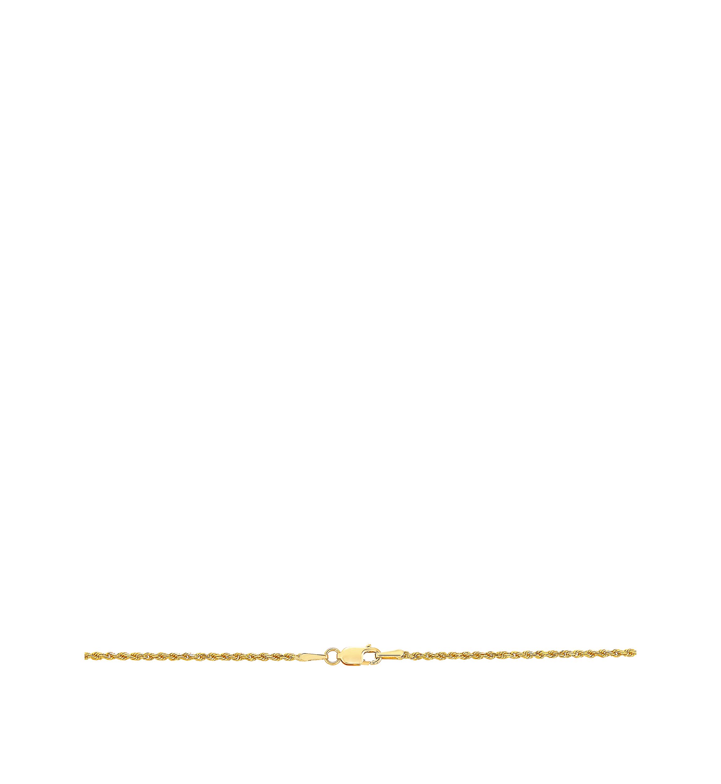 14K Yellow Gold Solid Glitter Chain