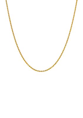 Belk & Co Solid Glitter Chain in 14K Yellow Gold