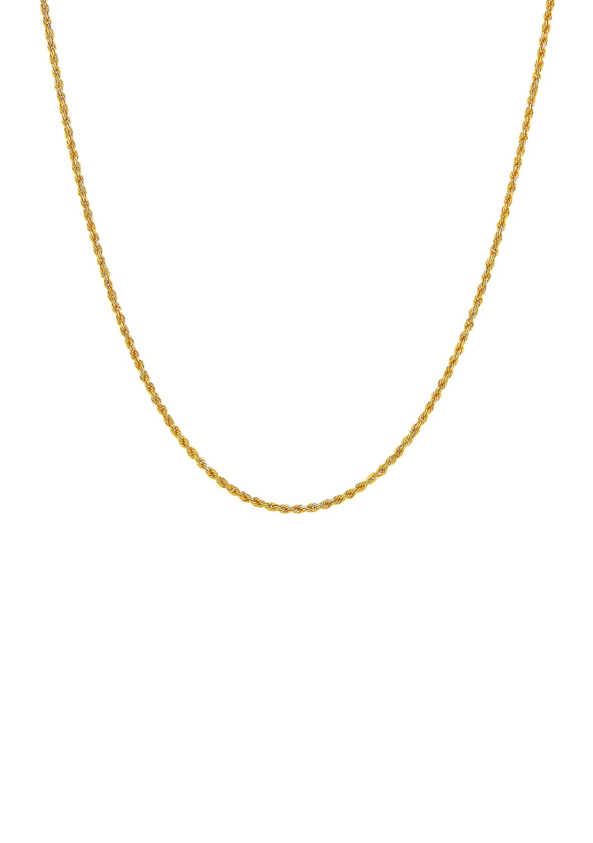 Solid Glitter Chain in 14K Yellow Gold